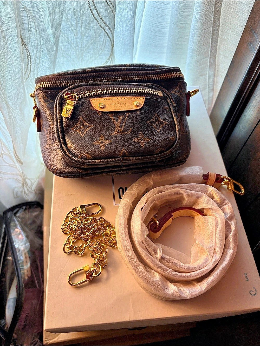 Louis Vuitton Monogram Crossbody Bag Brown